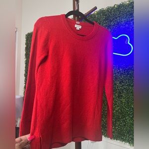 J.Crew xs long sleeve mercantile cotton wool blend sweater 0395